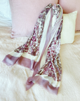 Cashmere Silk Mauve Faded Leopard Scarf