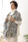 Cashmere Snow Cara Leopard Scarf - Cara Cashmere