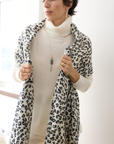 Cashmere Snow Cara Leopard Scarf