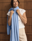 Cashmere Soft Cornflower Wrap
