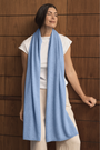 Cashmere Soft Cornflower Wrap - Cara Cashmere