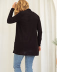 Black Silk Cashmere Cardigan - Cara Cashmere