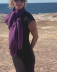 Cashmere Leopard Passion Purple Scarf