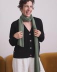 Cashmere Eucalypt Knitted Scarf