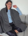 Cashmere Charcoal Knit Wrap