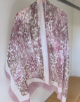 Cashmere Silk Mauve Faded Leopard Scarf