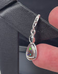 Boulder Opal with Qld Sapphire Silver Charm