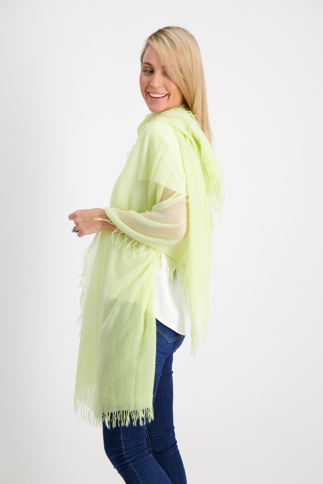 Guava Cashmere Spray Scarf - Cara Cashmere