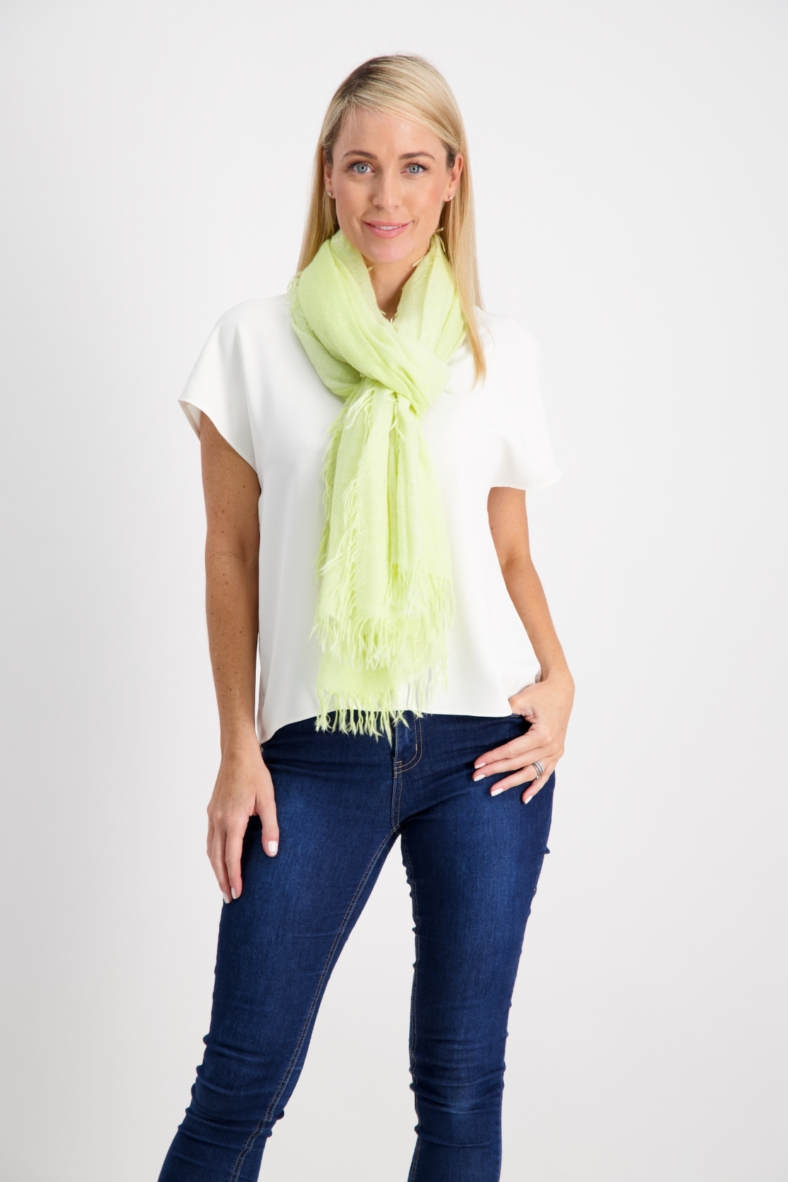 Guava Cashmere Spray Scarf - Cara Cashmere