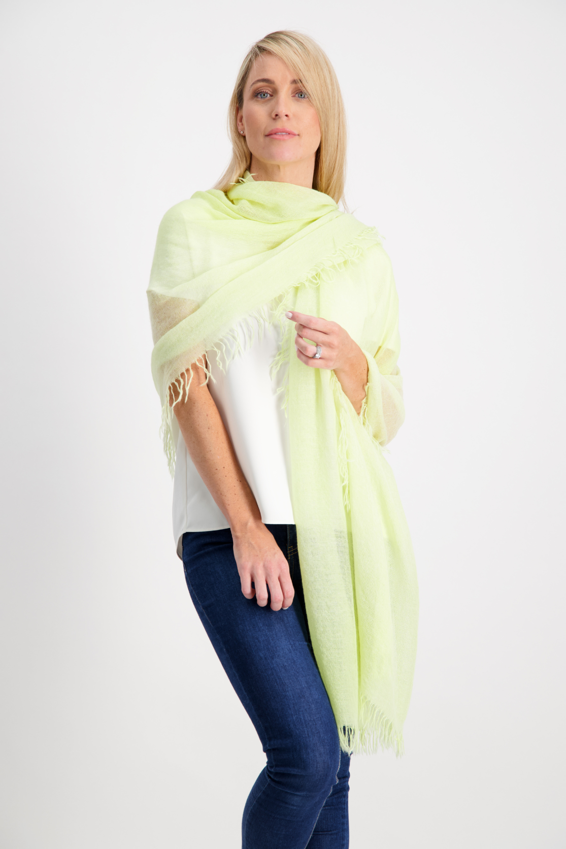 Guava Cashmere Spray Scarf - Cara Cashmere
