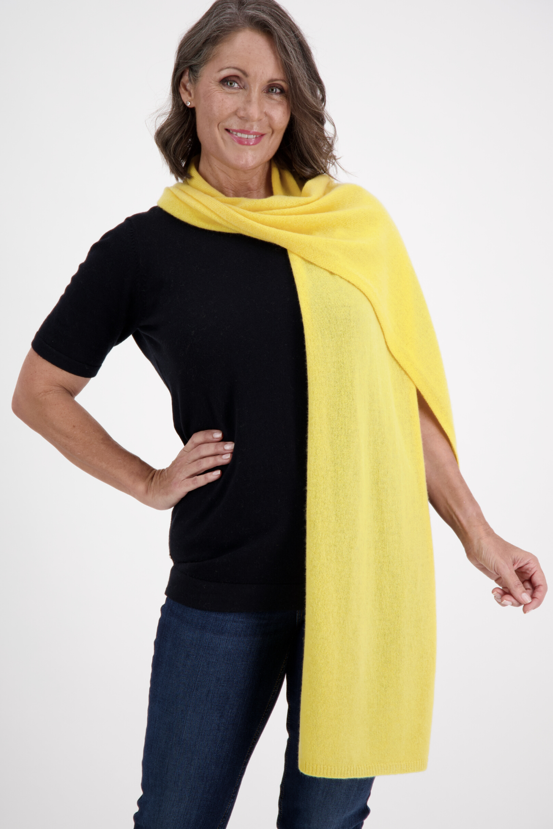 Golden Wattle Cashmere Essential Scarf - Cara Cashmere
